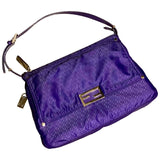Fendi mamma baguette  purple cloth handbag