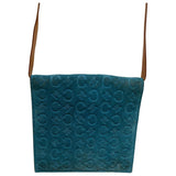 Celine tab bag turquoise suede clutch bag