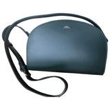 Apc demi-lune green leather handbag