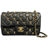 Chanel timeless/classique black leather handbag