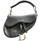 Dior saddle black leather handbag