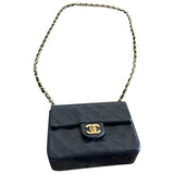 Chanel timeless/classique black leather handbag