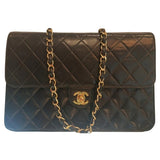Chanel timeless/classique black leather handbag