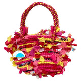 Issey Miyake pink cloth handbag