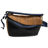 Loewe puzzle  navy leather handbag