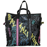 Balenciaga bazar bag multicolour leather handbag
