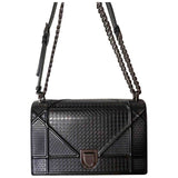 Dior diorama anthracite leather handbag