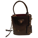 Prada black patent leather handbag