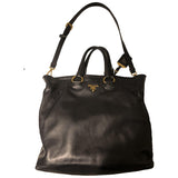 Prada black leather handbag