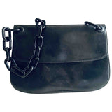 Prada black leather handbag