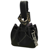 Ganni spring summer 2019 black leather handbag