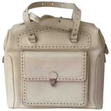 Carven beige patent leather handbag
