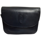 Cartier blue leather handbag
