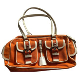 Prada orange cloth handbag