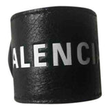 Balenciaga black leather bracelets