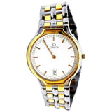 Omega gold steel watch