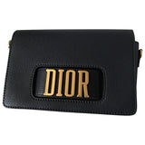 Dior dio(r)evolution blue leather handbag