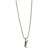 Yves Saint Laurent gold metal necklaces