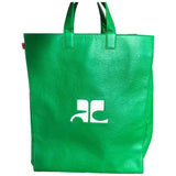 Courrèges green leather handbag