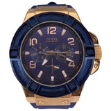 Guess blue steel watch