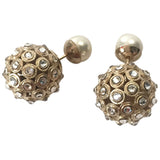 Dior tribal gold metal earrings