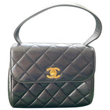 Chanel black leather handbag