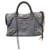 Balenciaga city turquoise leather handbag