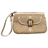 Dior gold cotton clutch bag