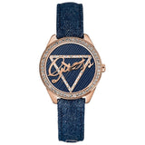 Guess blue steel watch