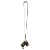 Dior silver metal long necklaces