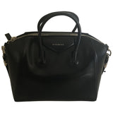 Givenchy antigona black leather handbag