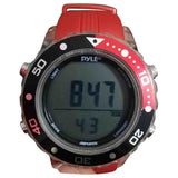 Pale red steel watch
