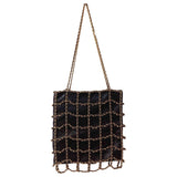Chanel black leather handbag