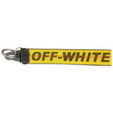 Off-white yellow cloth bag charms