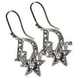 Dior dior oblique silver metal earrings