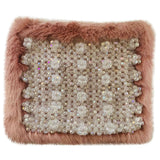 Shrimps pink synthetic clutch bag