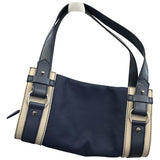 Lancel blue leather handbag