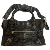 Balenciaga city black leather handbag