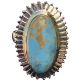 Non Signé / Unsigned turquoises turquoise gold plated rings