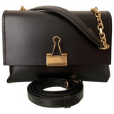 Off-white black leather handbag