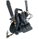Lancel brigitte bardot blue leather handbag