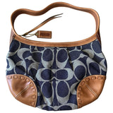 Coach carly blue denim - jeans handbag
