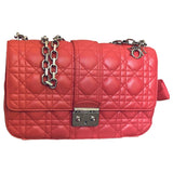 Dior miss dior red leather handbag