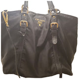 Prada black cloth handbag
