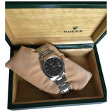 Rolex oyster perpetual 34mm silver steel watch