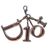 Dior silver metal bag charms