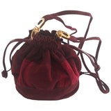 Bally burgundy suede handbag