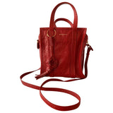 Balenciaga bazar bag red leather handbag