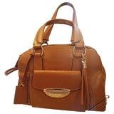 Lancel adjani brown leather handbag