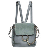 Chloé faye blue leather backpacks